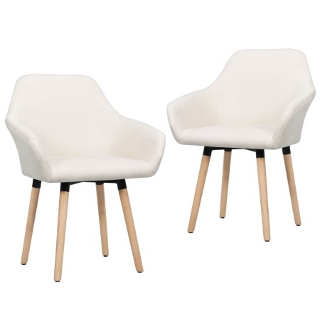 Dining chairs 2 units cream fabric by vidaXL, dining chairs - Ref: Foro24-283461, Price: 207,29 €, Discount: %