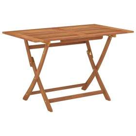 Folding garden table solid eucalyptus wood 120x70x75 cm by vidaXL, Garden tables - Ref: Foro24-312453, Price: 129,59 €, Disco...