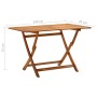 Folding garden table solid acacia wood 120x70x75 cm by vidaXL, Garden tables - Ref: Foro24-313323, Price: 104,41 €, Discount: %