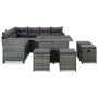 6-piece garden furniture set with gray synthetic rattan cushions by vidaXL, Garden sets - Ref: Foro24-315231, Price: 710,99 €...