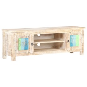 Mueble para TV de madera maciza de acacia rugosa 120x30x40 cm de vidaXL, Muebles TV - Ref: Foro24-320237, Precio: 171,99 €, D...