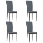 Sillas de comedor 4 unidades terciopelo gris oscuro de vidaXL, Sillas de comedor - Ref: Foro24-326105, Precio: 143,28 €, Desc...