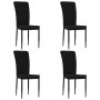 Sillas de comedor 4 unidades terciopelo negro de vidaXL, Sillas de comedor - Ref: Foro24-326110, Precio: 164,94 €, Descuento: %