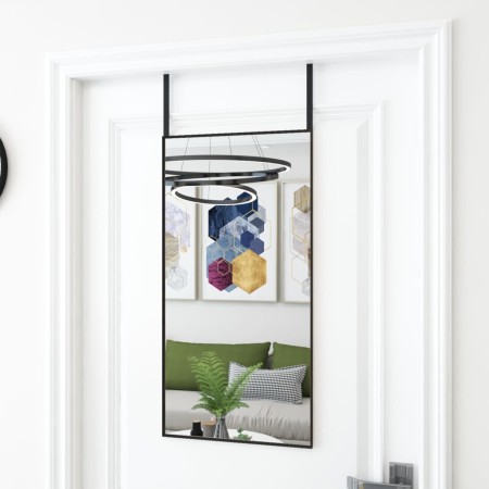 Black glass and aluminum door mirror 40x80 cm by vidaXL, Mirrors - Ref: Foro24-327407, Price: 33,36 €, Discount: %