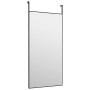 Black glass and aluminum door mirror 40x80 cm by vidaXL, Mirrors - Ref: Foro24-327407, Price: 33,36 €, Discount: %