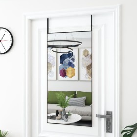 Türspiegel aus schwarzem Glas und Aluminium, 50 x 100 cm von vidaXL, Spiegel - Ref: Foro24-327411, Preis: 55,99 €, Rabatt: %