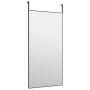 Black glass and aluminum door mirror 50x100 cm by vidaXL, Mirrors - Ref: Foro24-327411, Price: 70,70 €, Discount: %