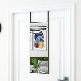 Black glass and aluminum door mirror 30x80 cm by vidaXL, Mirrors - Ref: Foro24-327404, Price: 25,94 €, Discount: %