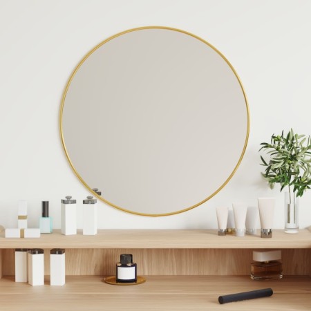 Golden round wall mirror Ø 50 cm by vidaXL, Mirrors - Ref: Foro24-348181, Price: 44,87 €, Discount: %