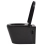 Wall-mounted toilet with hidden black ceramic cistern by vidaXL, Bathrooms - Ref: Foro24-3054477, Price: 331,79 €, Discount: %