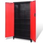 2-türiger Werkzeugschrank schwarz/roter Stahl 90x40x180 cm von vidaXL, Werkzeugschränke - Ref: Foro24-20158, Preis: 359,59 €,...