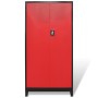 2-türiger Werkzeugschrank schwarz/roter Stahl 90x40x180 cm von vidaXL, Werkzeugschränke - Ref: Foro24-20158, Preis: 359,59 €,...