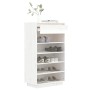 Solid pine wood shoe cabinet 60x34x105 cm by vidaXL, Shoe racks and shoe organizers - Ref: Foro24-813551, Price: 91,99 €, Dis...