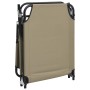 Tumbona plegable acero recubrimiento en polvo tela Oxford taupe de vidaXL, Tumbonas - Ref: Foro24-360179, Precio: 63,73 €, De...