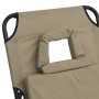 Tumbona plegable acero recubrimiento en polvo tela Oxford taupe de vidaXL, Tumbonas - Ref: Foro24-360179, Precio: 63,73 €, De...