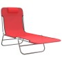 Folding sun loungers 2 pcs steel and red textilene by vidaXL, Loungers - Ref: Foro24-360182, Price: 63,69 €, Discount: %