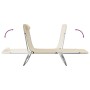 Folding sun loungers 2 units steel and cream textilene by vidaXL, Loungers - Ref: Foro24-360185, Price: 83,15 €, Discount: %