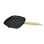 Sartén parrilla de hierro fundido con mango de madera 20x20 cm de vidaXL, Planchas - Ref: Foro24-50125, Precio: 19,03 €, Desc...