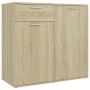 Plywood sideboard in Sonoma oak color 80x36x75 cm by vidaXL, Sideboards - Ref: Foro24-805773, Price: 84,58 €, Discount: %