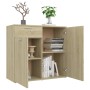 Plywood sideboard in Sonoma oak color 80x36x75 cm by vidaXL, Sideboards - Ref: Foro24-805773, Price: 84,58 €, Discount: %