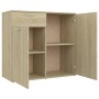 Plywood sideboard in Sonoma oak color 80x36x75 cm by vidaXL, Sideboards - Ref: Foro24-805773, Price: 84,58 €, Discount: %