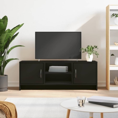 Black engineered wood TV cabinet 102x30x37.5 cm by vidaXL, TV Furniture - Ref: Foro24-823254, Price: 56,51 €, Discount: %