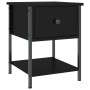 Black engineered wood nightstand 34x35.5x45 cm by vidaXL, Nightstands - Ref: Foro24-825853, Price: 39,99 €, Discount: %