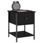 Black engineered wood nightstand 34x35.5x45 cm by vidaXL, Nightstands - Ref: Foro24-825853, Price: 39,99 €, Discount: %