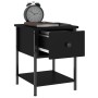 Black engineered wood nightstand 34x35.5x45 cm by vidaXL, Nightstands - Ref: Foro24-825853, Price: 39,99 €, Discount: %