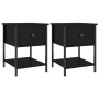 Bedside tables 2 units engineered wood black 34x35.5x45 cm by vidaXL, Nightstands - Ref: Foro24-825854, Price: 66,66 €, Disco...