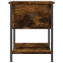 Smoked oak engineered wood bedside table 34x35.5x45cm by vidaXL, Nightstands - Ref: Foro24-825857, Price: 35,40 €, Discount: %