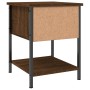 Engineered wood brown oak bedside table 34x35.5x45 cm by vidaXL, Nightstands - Ref: Foro24-825861, Price: 39,37 €, Discount: %