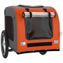 Fahrradanhänger Haustiere Bügeleisen Oxford Stoff orangegrau von vidaXL, Kinderwagen für Haustiere - Ref: Foro24-93830, Preis...