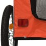 Fahrradanhänger Haustiere Bügeleisen Oxford Stoff orangegrau von vidaXL, Kinderwagen für Haustiere - Ref: Foro24-93830, Preis...