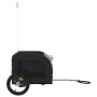 Haustier Fahrradanhänger Eisen Stoff Oxford schwarz grau von vidaXL, Kinderwagen für Haustiere - Ref: Foro24-93832, Preis: 89...