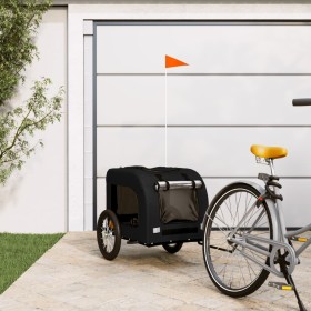 Pet Bicycle Trailer Iron Oxford Cloth Black by vidaXL, pet strollers - Ref: Foro24-93835, Price: 108,99 €, Discount: %