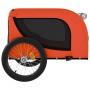 Haustier-Fahrradanhänger, Eisen-Oxford-Gewebe, Orange und Schwarz von vidaXL, Kinderwagen für Haustiere - Ref: Foro24-94005, ...