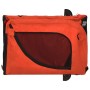 Haustier-Fahrradanhänger, Eisen-Oxford-Gewebe, Orange und Schwarz von vidaXL, Kinderwagen für Haustiere - Ref: Foro24-94005, ...