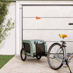 Pet Bicycle Trailer Iron Oxford Cloth Gray Black by vidaXL, pet strollers - Ref: Foro24-94007, Price: 121,99 €, Discount: %