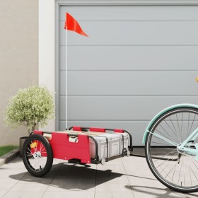 Bicycle trailer made of iron and red Oxford fabric by vidaXL, Bicycle trailers - Ref: Foro24-94167, Price: 74,99 €, Discount: %