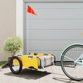 Iron bicycle trailer and yellow Oxford cloth by vidaXL, Bicycle trailers - Ref: Foro24-94169, Price: 71,69 €, Discount: %