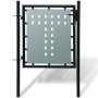 Puerta de valla de jardín negra 100x125 cm de vidaXL, Puertas de jardín - Ref: Foro24-141684, Precio: 106,55 €, Descuento: %