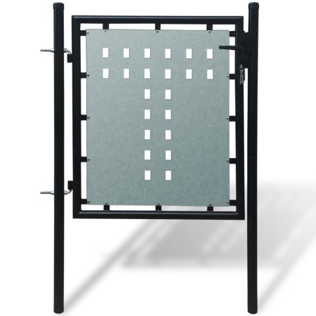 Black garden fence gate 100x125 cm by vidaXL, garden gates - Ref: Foro24-141684, Price: 106,55 €, Discount: %