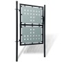 Puerta de valla de jardín negra 100x200 cm de vidaXL, Puertas de jardín - Ref: Foro24-141687, Precio: 197,99 €, Descuento: %