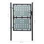 Puerta de valla de jardín negra 100x200 cm de vidaXL, Puertas de jardín - Ref: Foro24-141687, Precio: 197,99 €, Descuento: %