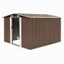 Brown metal garden shed 257x298x178 cm by vidaXL, Sheds - Ref: Foro24-143343, Price: 511,68 €, Discount: %