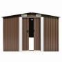 Brown metal garden shed 257x298x178 cm by vidaXL, Sheds - Ref: Foro24-143343, Price: 511,68 €, Discount: %