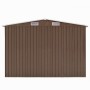 Brown metal garden shed 257x298x178 cm by vidaXL, Sheds - Ref: Foro24-143343, Price: 511,68 €, Discount: %