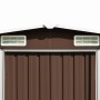 Brown metal garden shed 257x298x178 cm by vidaXL, Sheds - Ref: Foro24-143343, Price: 511,68 €, Discount: %