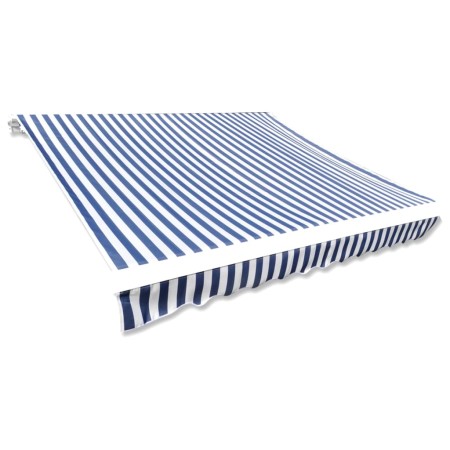 Blue and white canvas awning 350x250 cm by vidaXL, Awnings - Ref: Foro24-143699, Price: 44,00 €, Discount: %